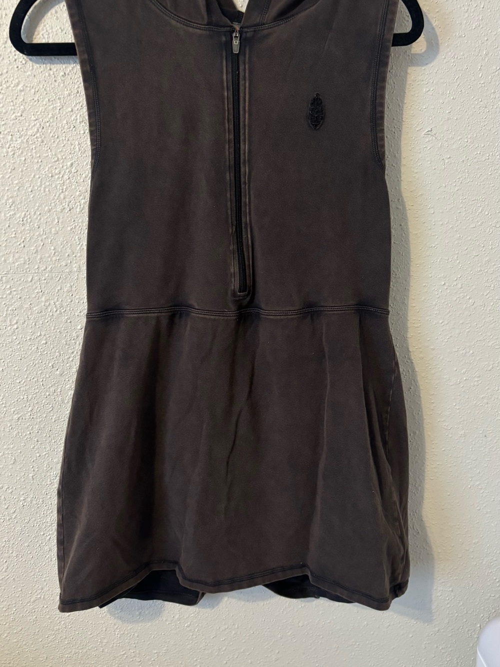 Free People Mini Dress in Charcoal Black